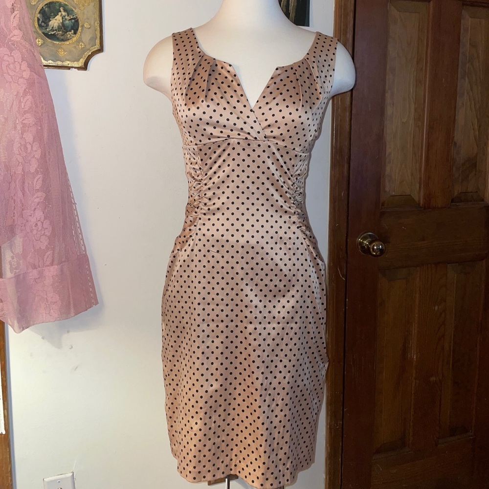 Polka Dot Champagne Dress - Picture 1 of 9